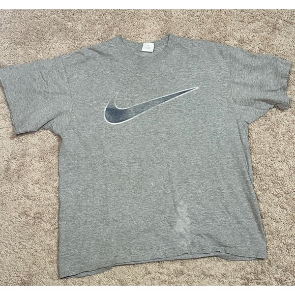 Nike Other - Vintage Silver Tag Nike Swoosh T-Shirt Mens XL Grey Made in USA Big Logo